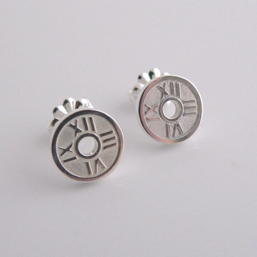 Tiffany & Co Atlas Circle Earrings Round Studs